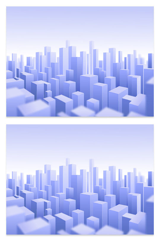3D城市概念几何背景