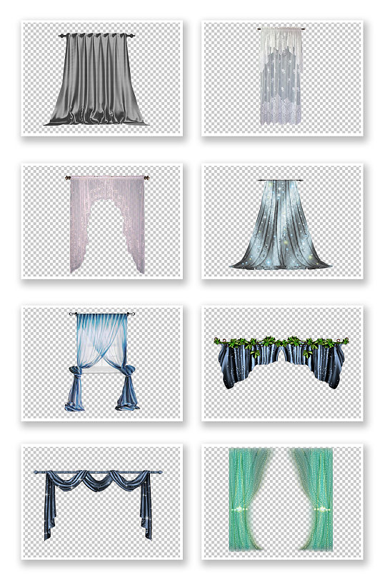 简约大气窗帘免扣