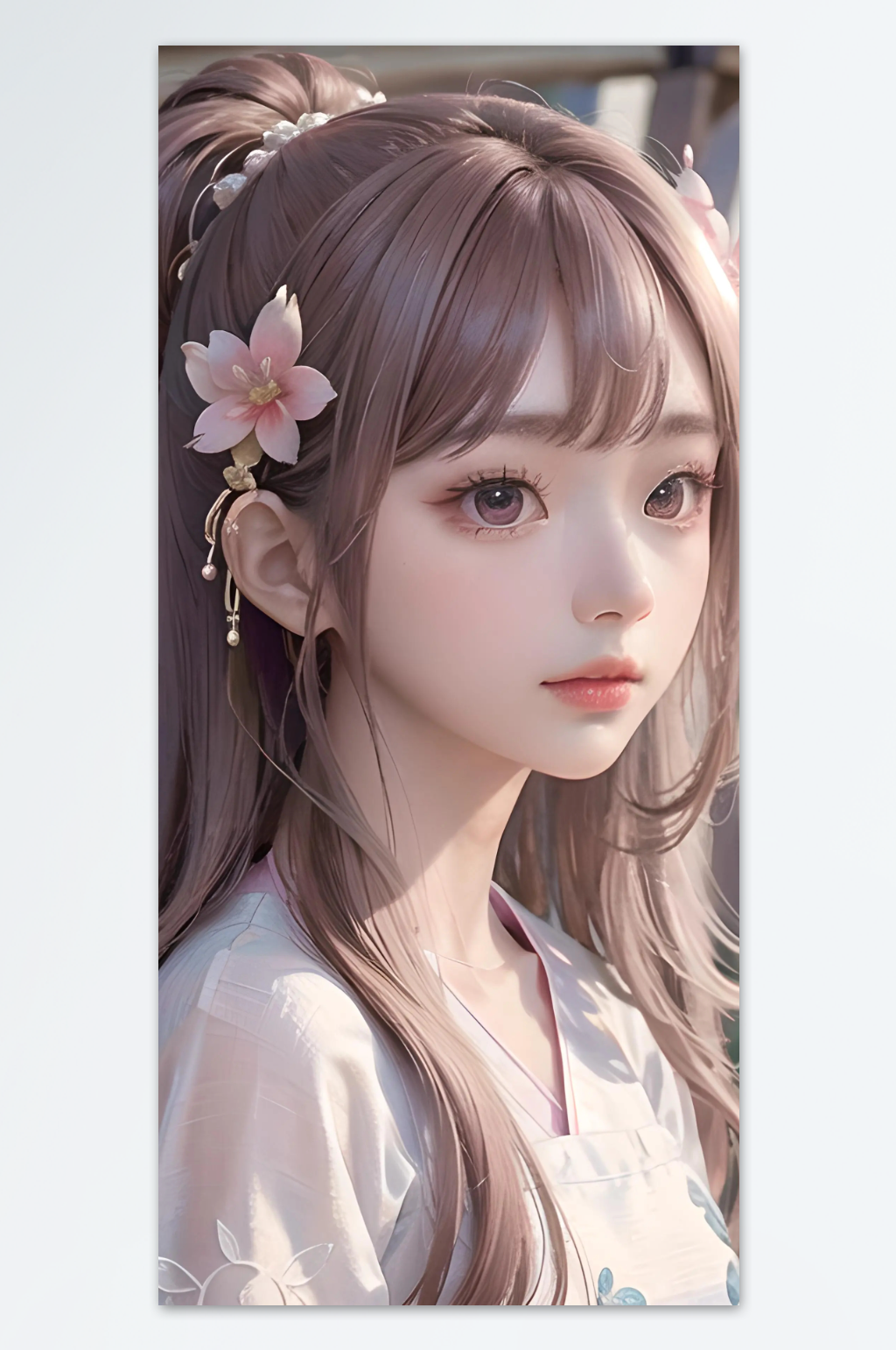 数字艺术AI人物唯美女孩图片素材