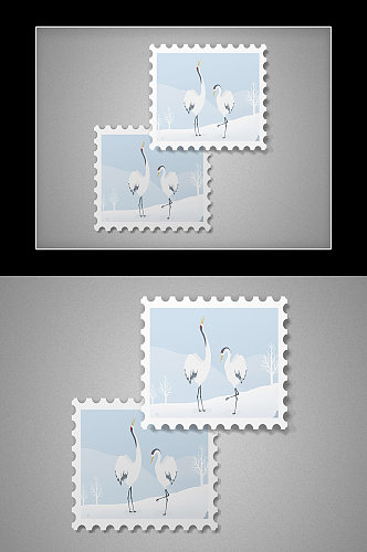 大自然鸟类邮票样机