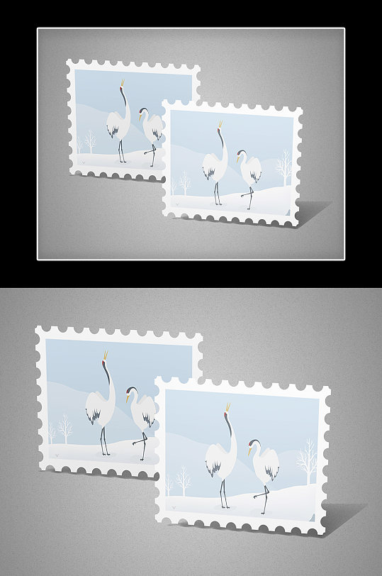 动物世界邮票样机