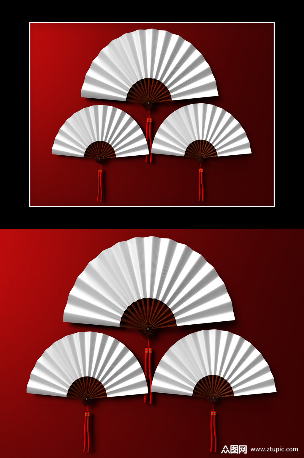 中国风国潮简约纸扇折扇样机模板下载-编号2666029-众图网