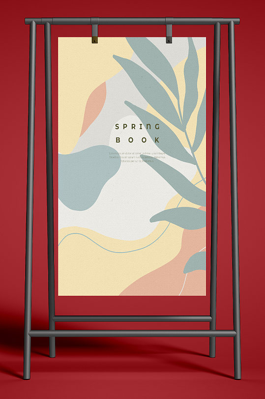 抽象艺术女性花朵仙鹤意境明画册封面海报