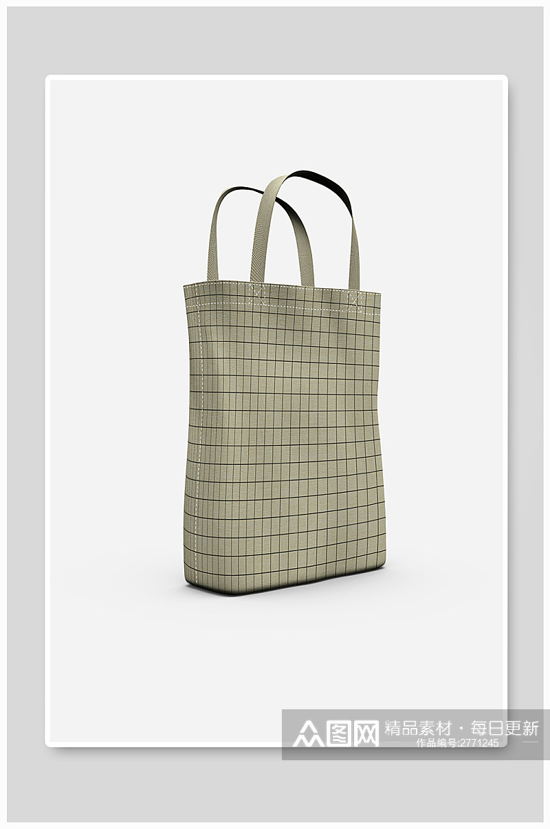 帆布购物袋简易袋子分层样机素材