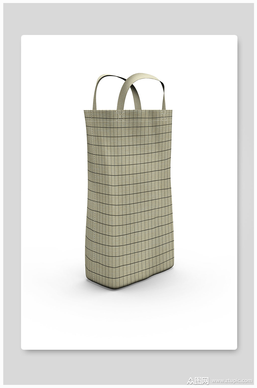 帆布白色购物袋效果图样机模板下载-编号2771246-众图网