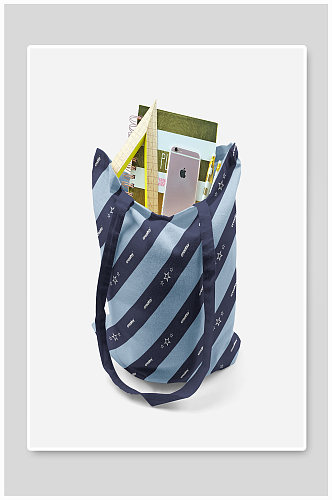 个性帆布购物袋分层样机效果图样机