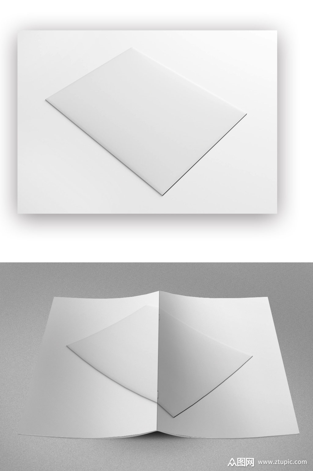 白色手册画册封面素材