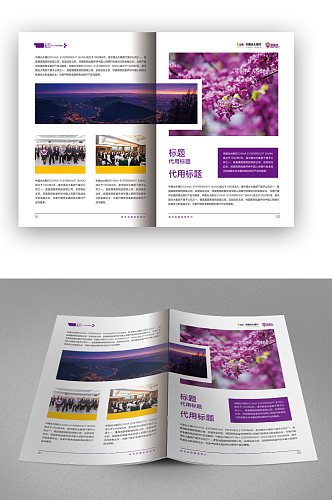紫色产品宣传画册封面