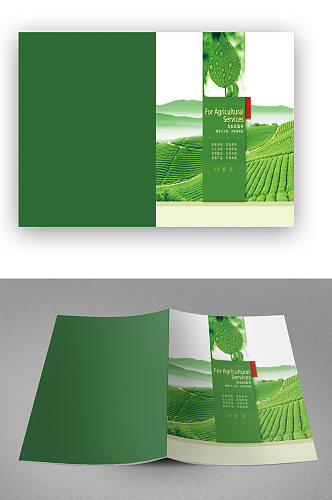 绿色茶叶画册封面