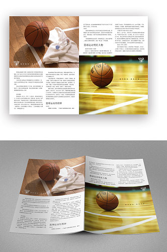 体育用品篮球简约画册封面