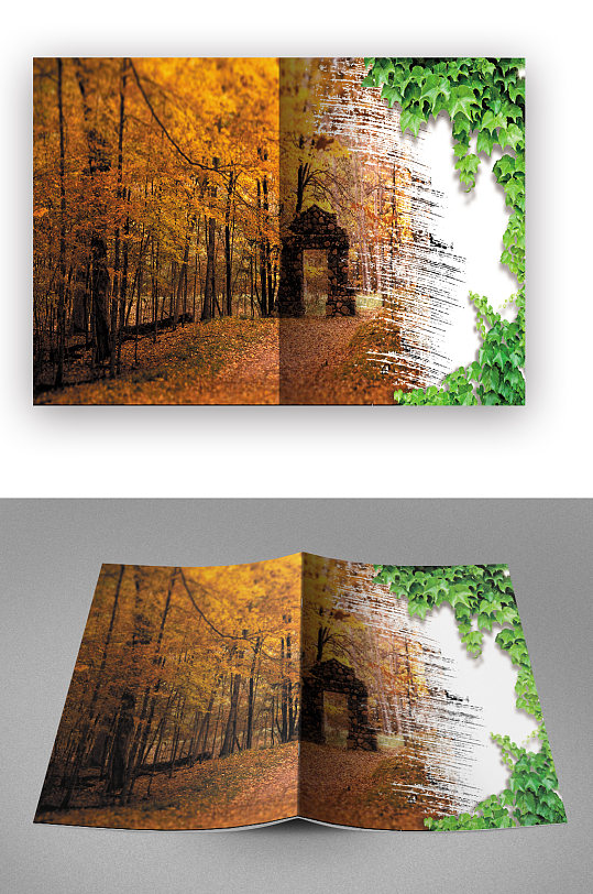 黄色大自然画册封面