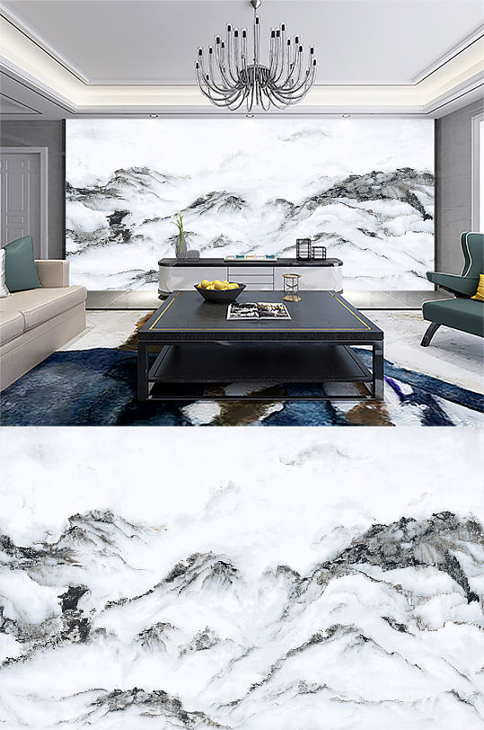 高清大理石纹理背景墙-众图网