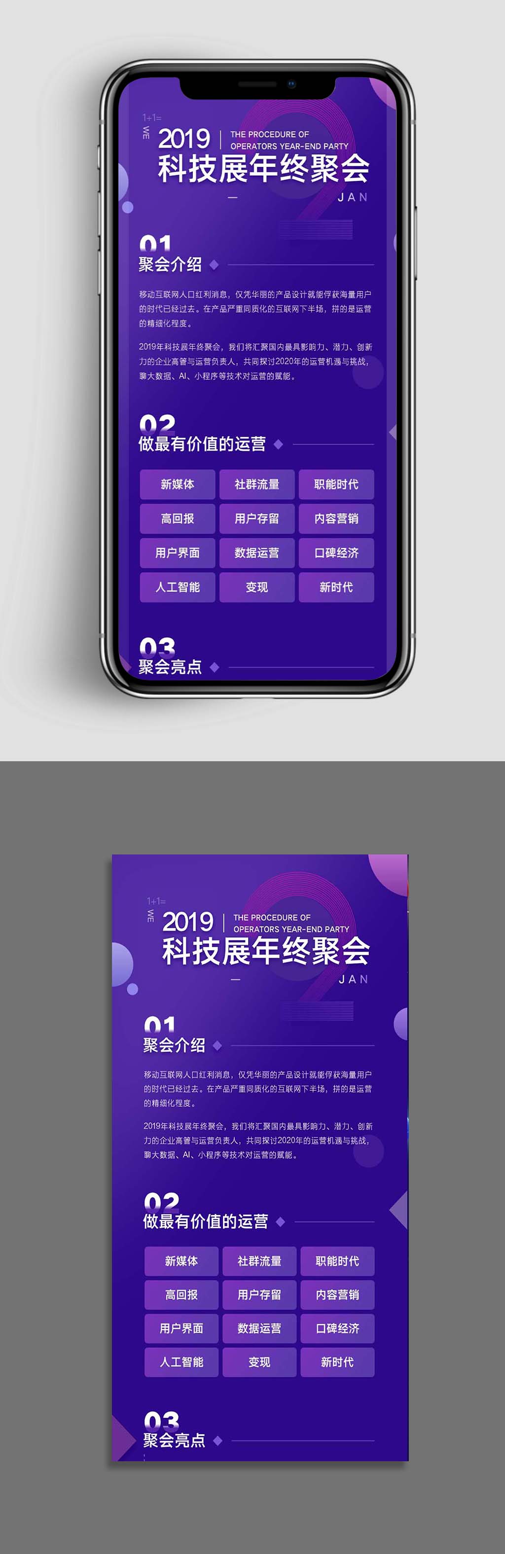 年终会议总结流程网页长图.psd素材