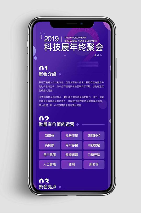 年终会议总结流程网页长图.psd