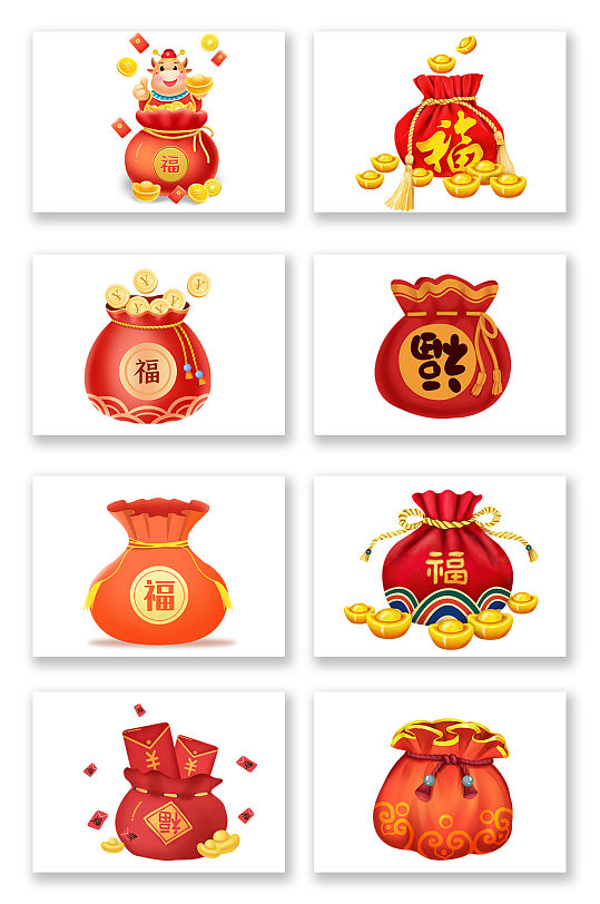 新春福袋免扣素材元素-众图网