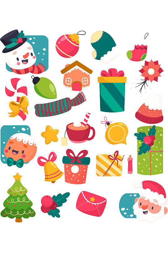 圣诞节矢量装饰元素-圣诞节矢量装饰元素图片-圣诞节矢量装饰元素素材
