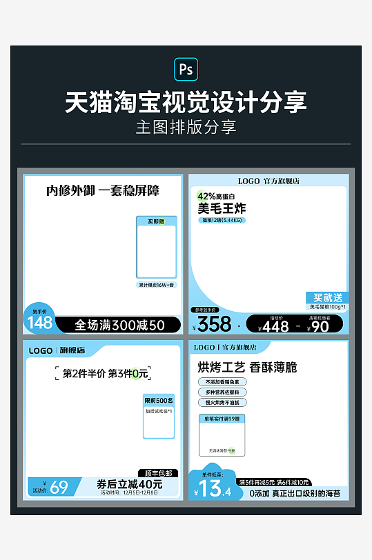 电商天猫淘宝产品主图直通车通用模板