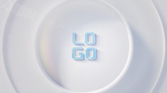 简洁光效波浪涟漪企业LOGO片头-众图网