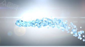 简洁明亮粒子光效企业LOGO片头-众图网