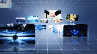 科技感图片穿梭企业LOGO片头-众图网