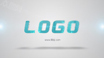 简洁科技光效企业LOGO片头-众图网