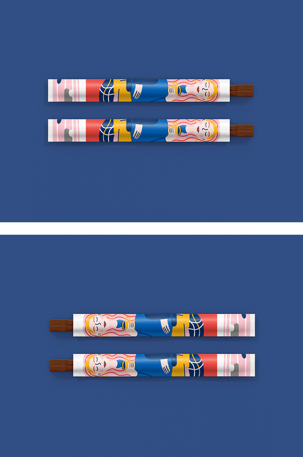 筷子包装效果图样机素材