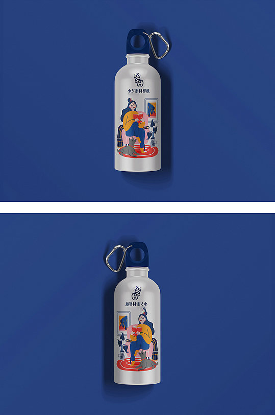 保温杯贴图效果图VI样机-众图网