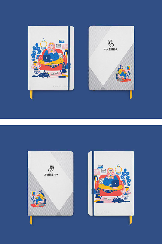 笔记本记事本写字本效果图样机-众图网