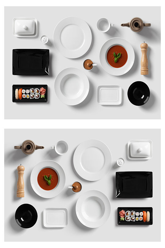 日系餐饮系统vi贴图样机