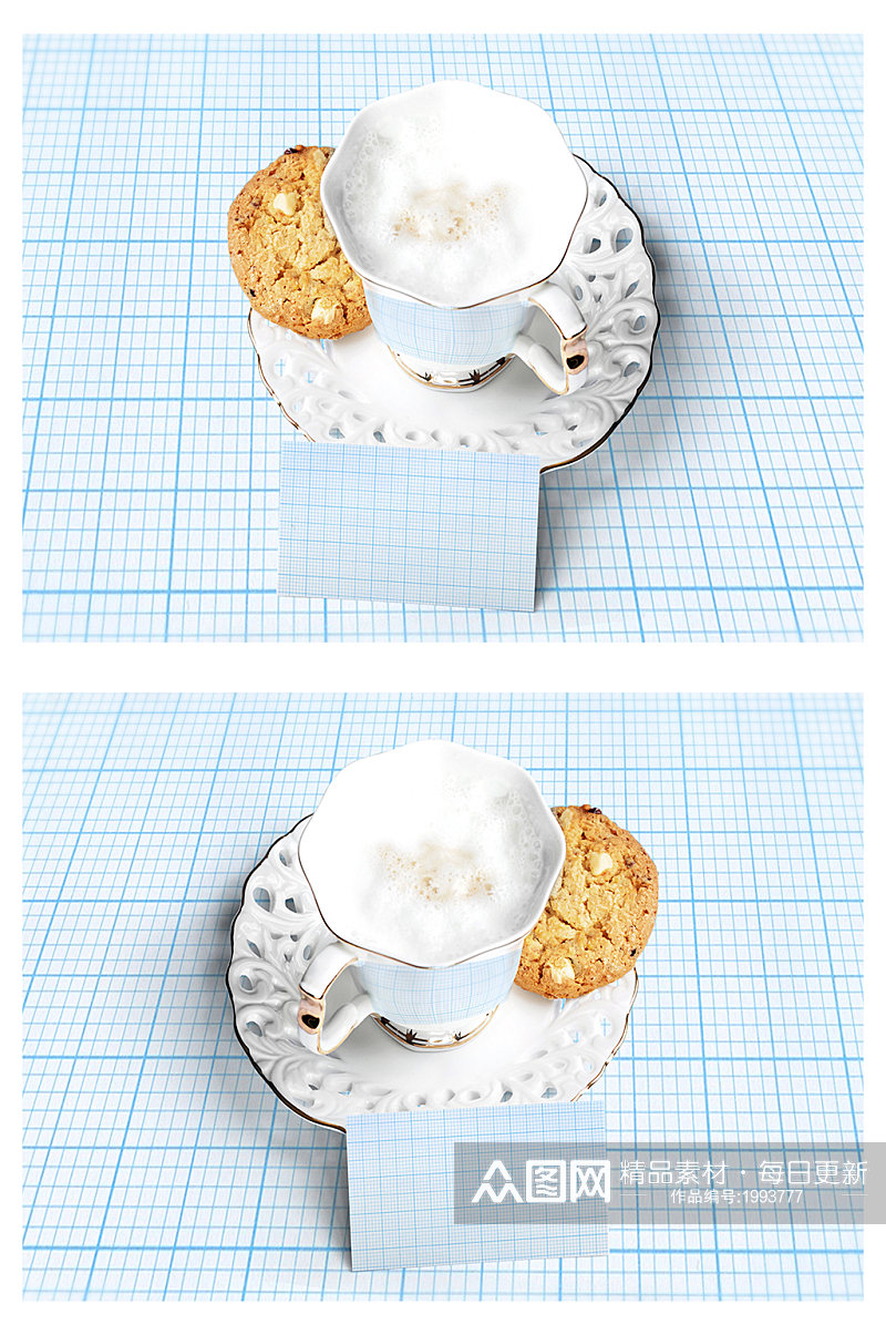 咖啡杯卡片效果图样机素材