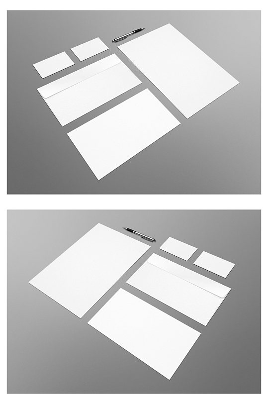 a4纸名片信封效果图样机