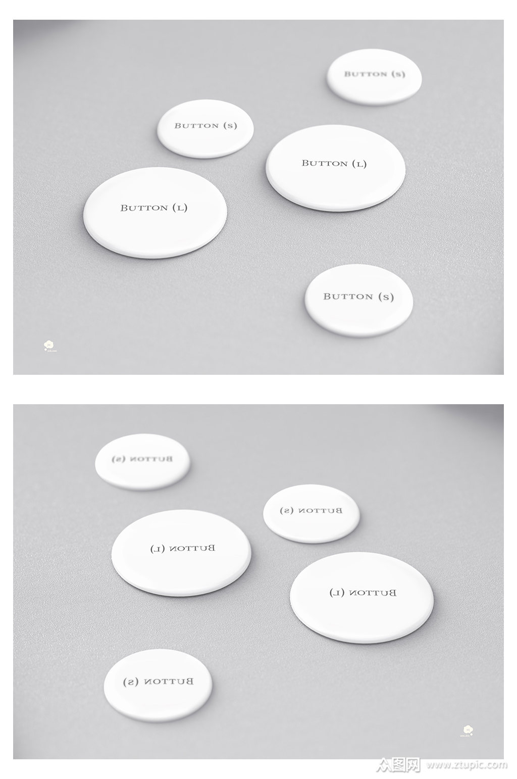 杯子垫子效果图样机素材