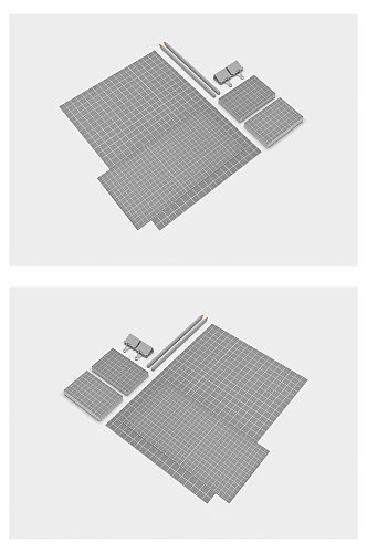 灰色文具简约样机