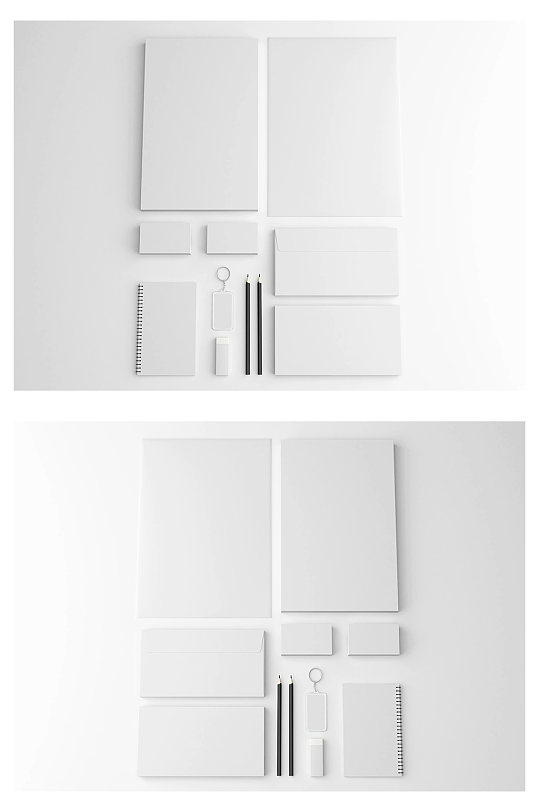 本子橡皮白色纸张铅笔样机