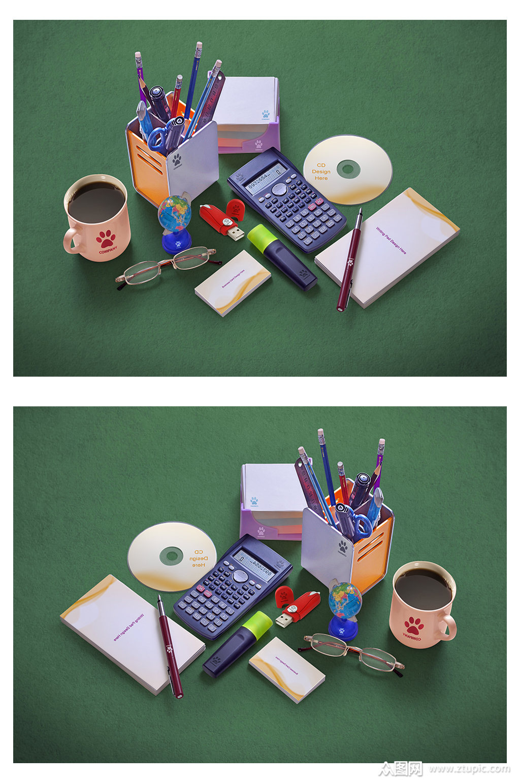 文具办公用品样机素材
