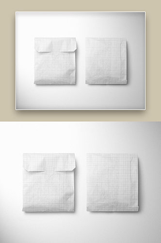 纸质底纹文创产品手提袋样机