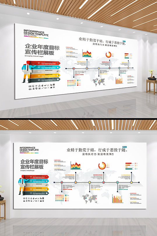企业年度目标宣传栏文化墙