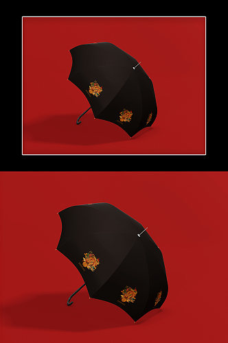 雨伞黑色潮流样机