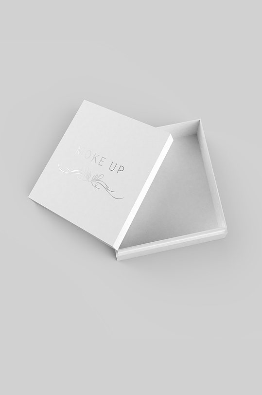 白色简约礼盒样机