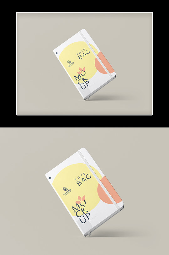 大气黄色文创产品笔记本品牌vi样机