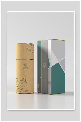 高端品牌茶叶茶具产品名片贴图展示样机