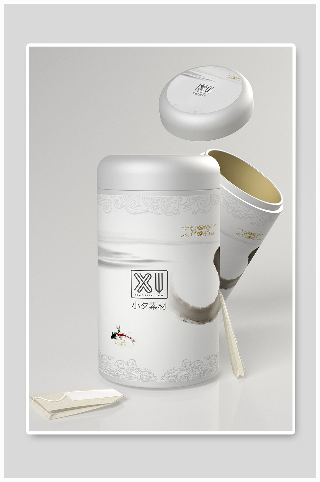 高端品牌茶叶茶具产品名片样机素材