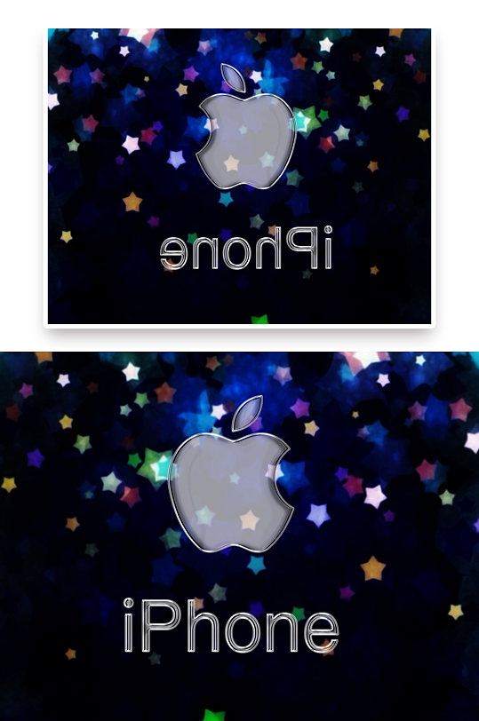 苹果手机LOGO标志标识样机
