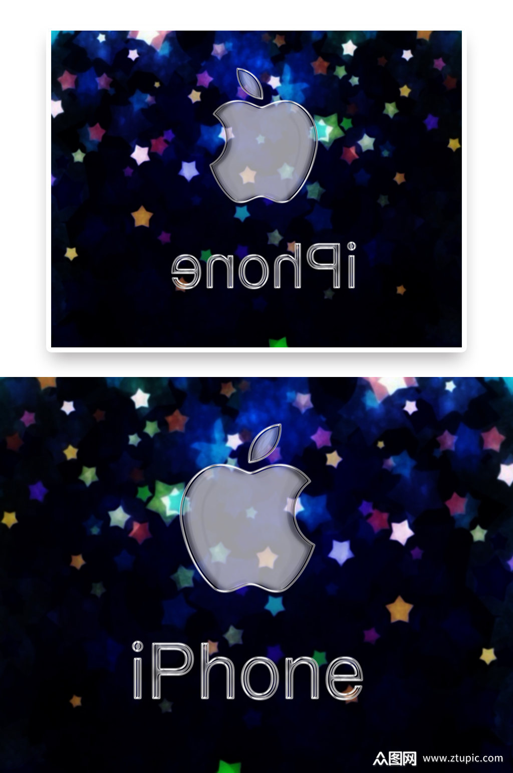 苹果手机logo标志标识样机