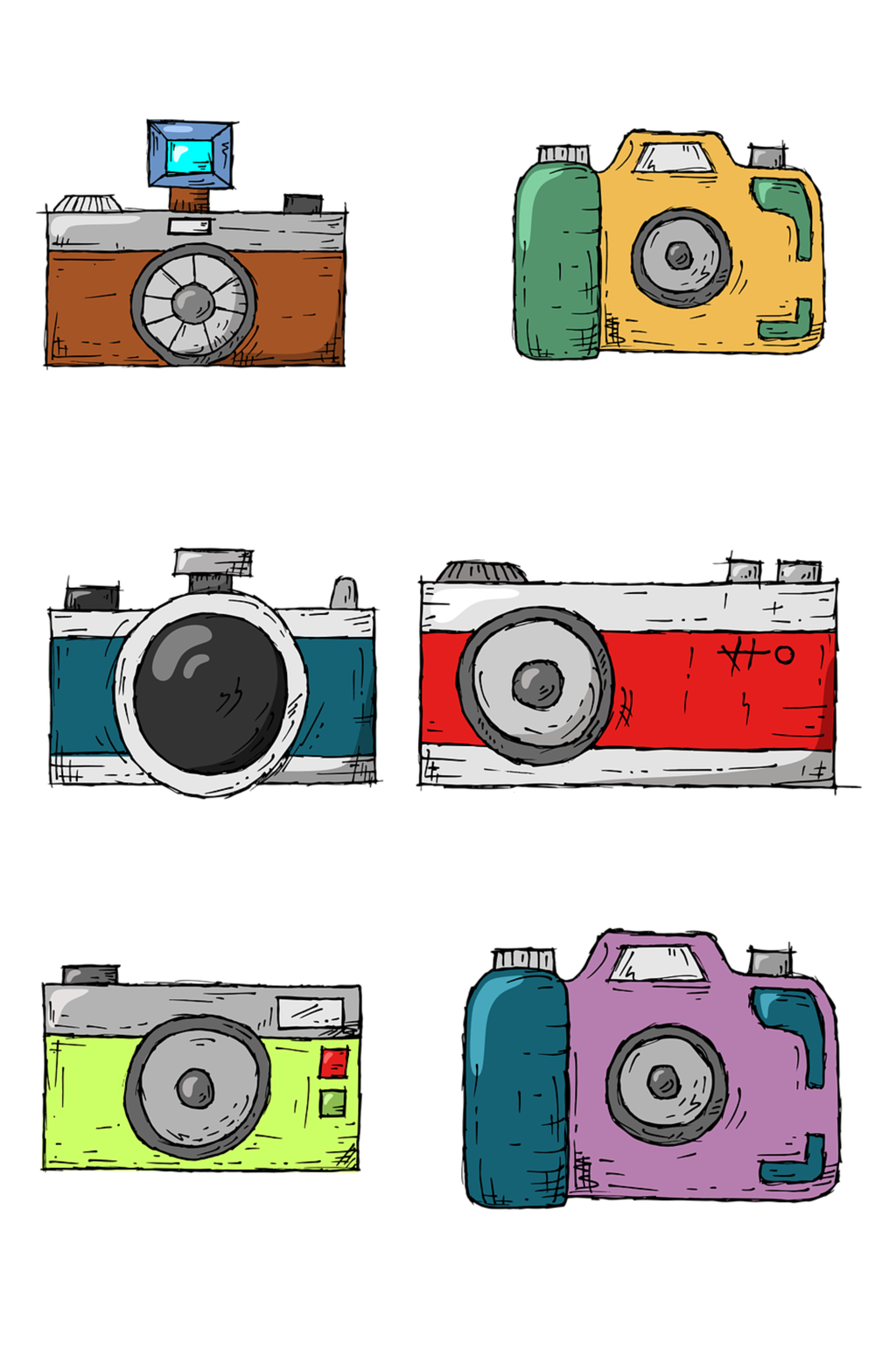 相机免扣元素素材卡通相机模板下载-编号1575407-众图网