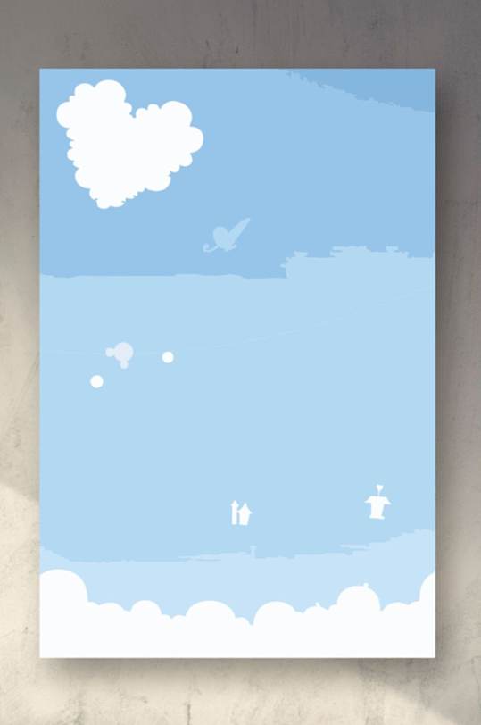 夏天蓝天蓝色背景免扣元素矢量图-众图网