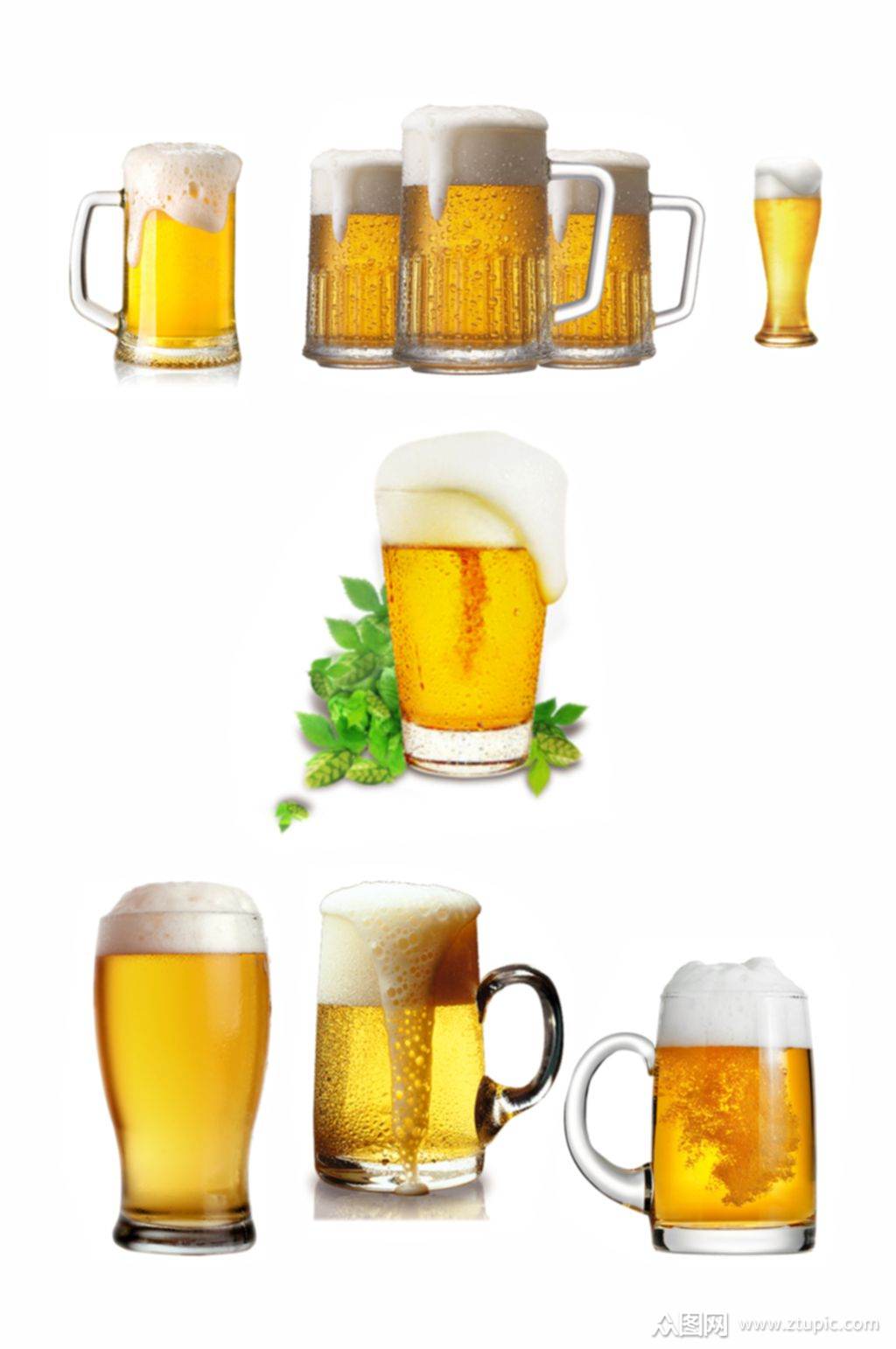 啤酒扎啤图片免扣png元素图cdr素材