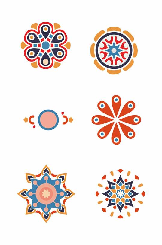 传统花纹元素装饰cdr矢量图