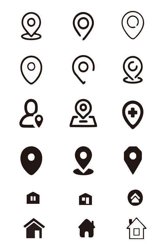 地址图片矢量图标元素-众图网