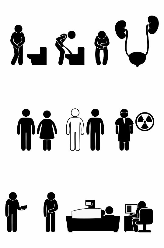 小黑人经典动作标志元素矢量cdr